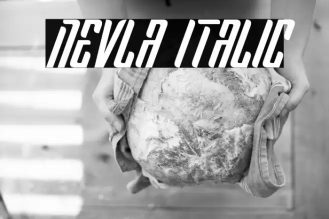 Nevla Italic Font examples