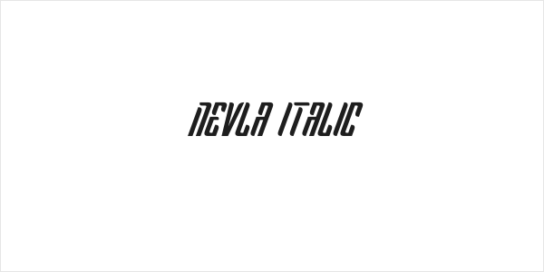 Nevla Italic Logo