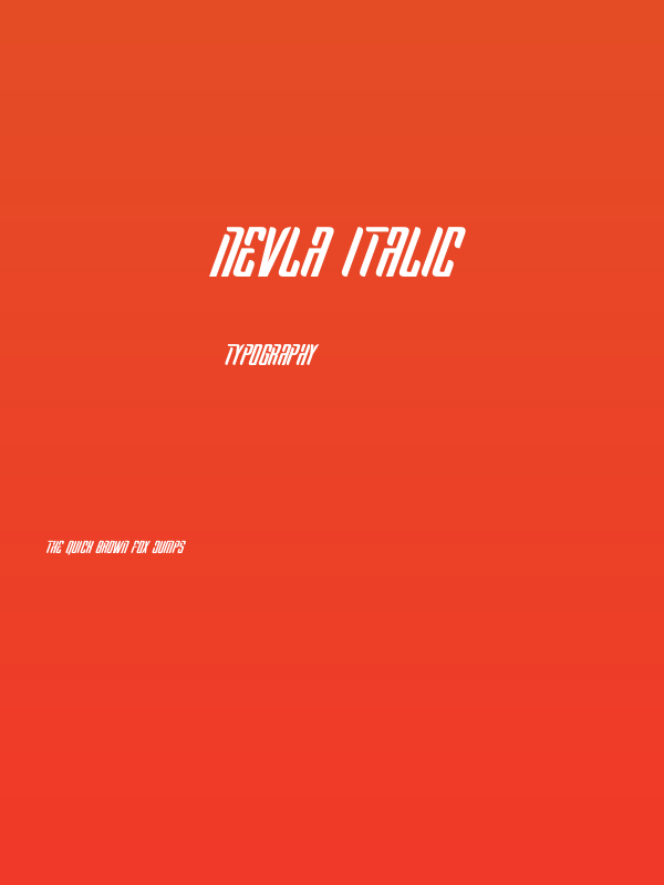 Nevla Italic Poster