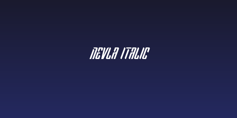 Nevla Italic Social Header