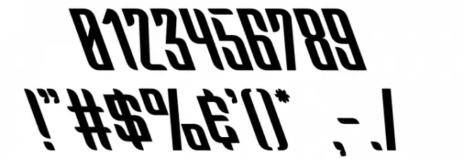 Nevla Oblique Font OTHER CHARS