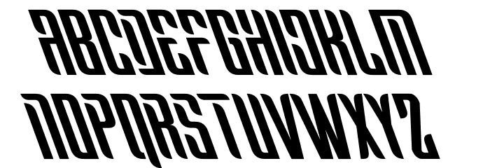 Nevla Oblique Font LOWERCASE
