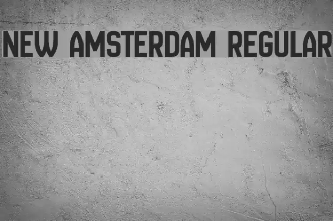 New Amsterdam Regular Font examples