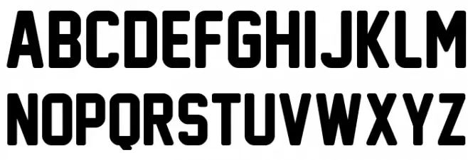 New Athletic M54 Font LOWERCASE