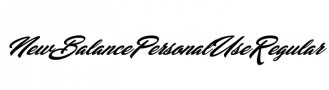 New Balance Personal Use Regular  baixar fontes gratis
