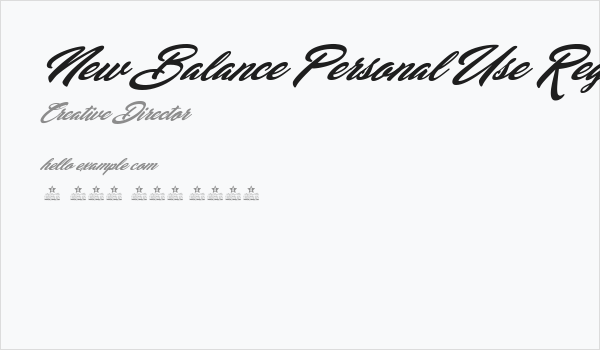 New Balance Personal Use Regular Business Card