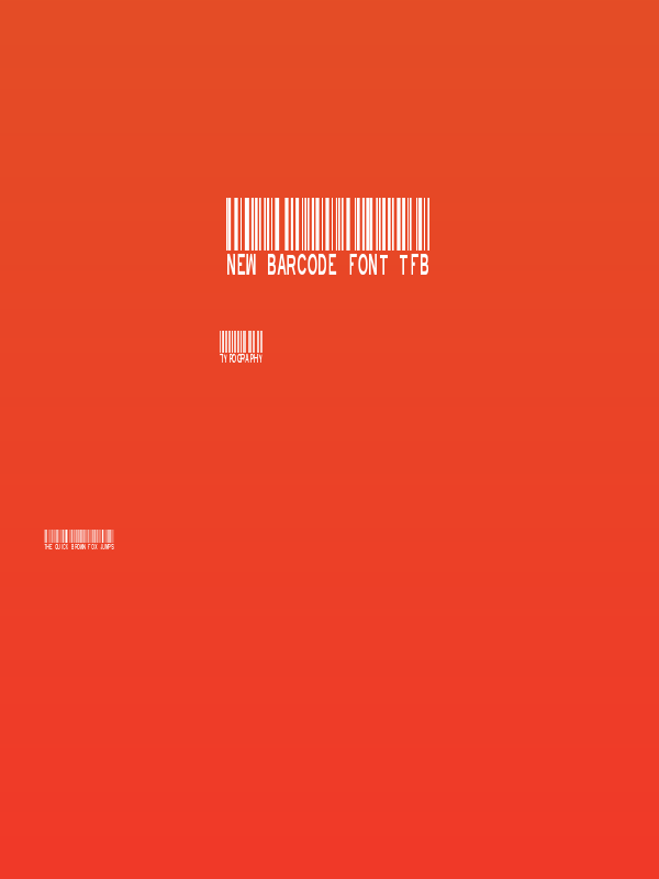 New Barcode Font tfb Poster
