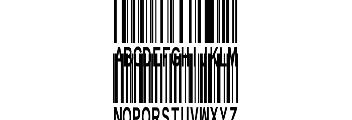 New Barcode Font tfb Font LOWERCASE