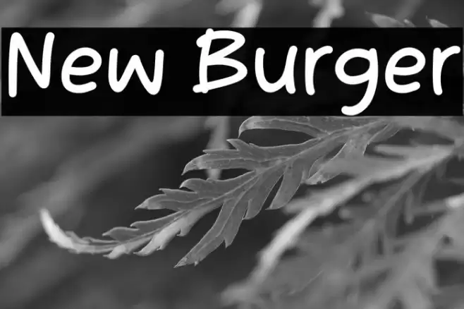 New Burger Caratteri examples