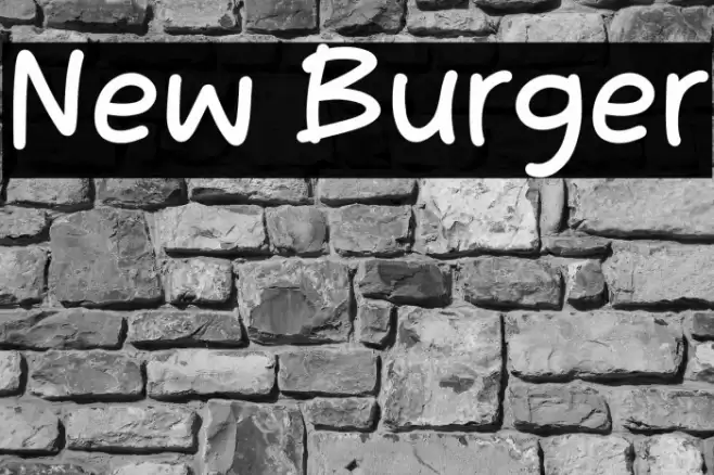 New Burger Caratteri examples