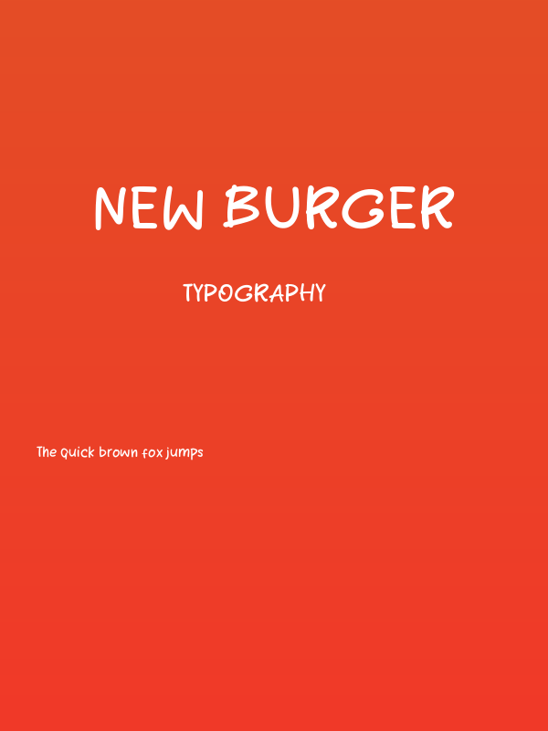 New Burger Poster