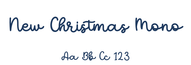 New Christmas Mono Font Preview