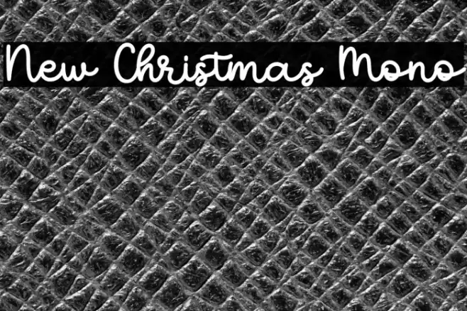 New Christmas Mono 字体 examples