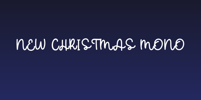 New Christmas Mono Social Header