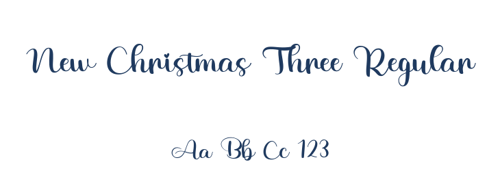 New Christmas Three Regular Font Preview