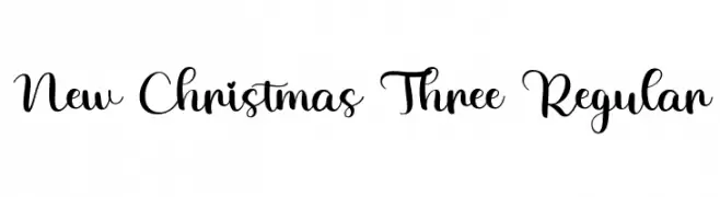 New Christmas Three Regular フリーフォントのダウンロード