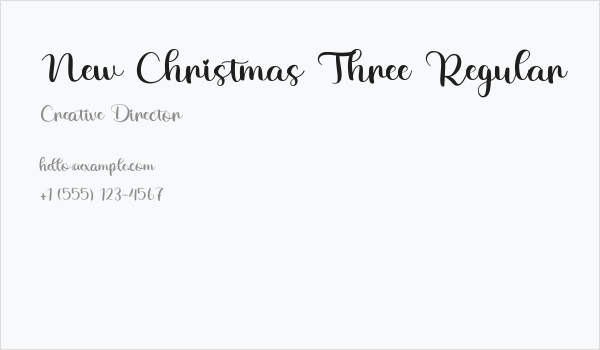New Christmas Three Regular Business Card