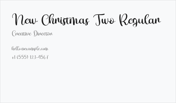 New Christmas Two Regular Business Card