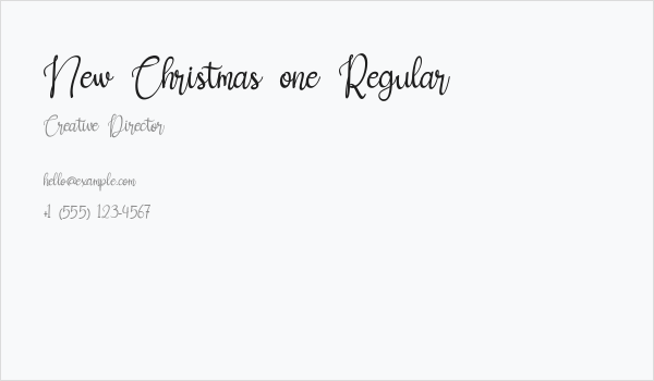 New Christmas one Regular Business Card