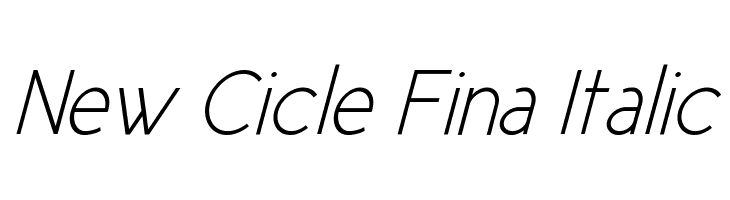 New Cicle Fina Italic Font