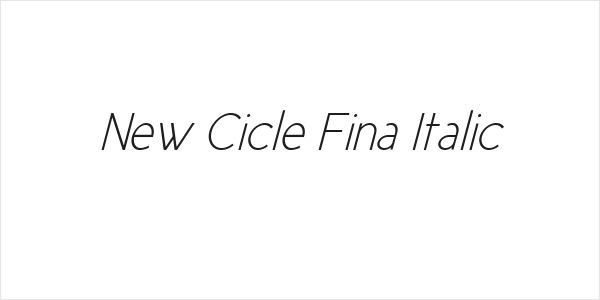 New Cicle Fina Italic Logo