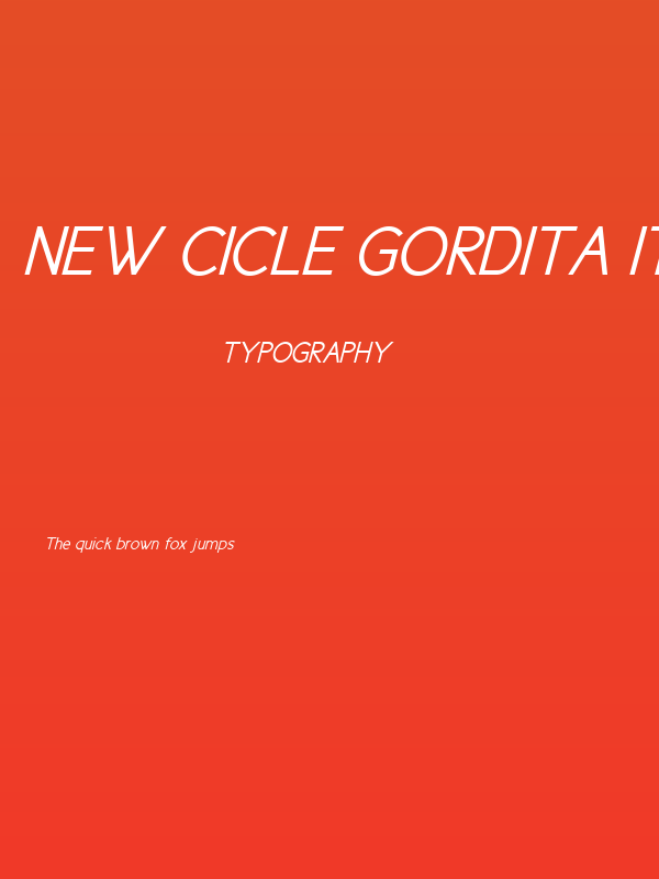 New Cicle Gordita Italic Poster