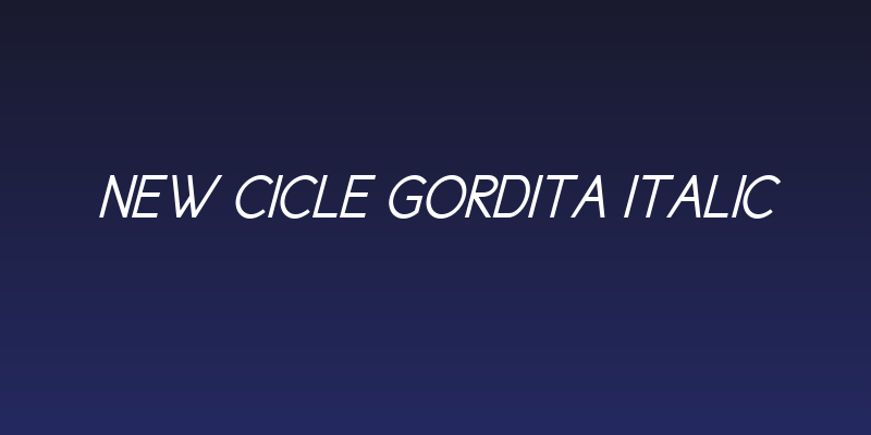 New Cicle Gordita Italic Social Header
