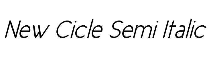 New Cicle Semi Italic Font