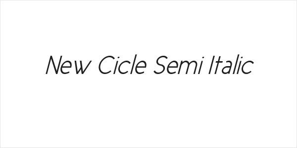New Cicle Semi Italic Logo