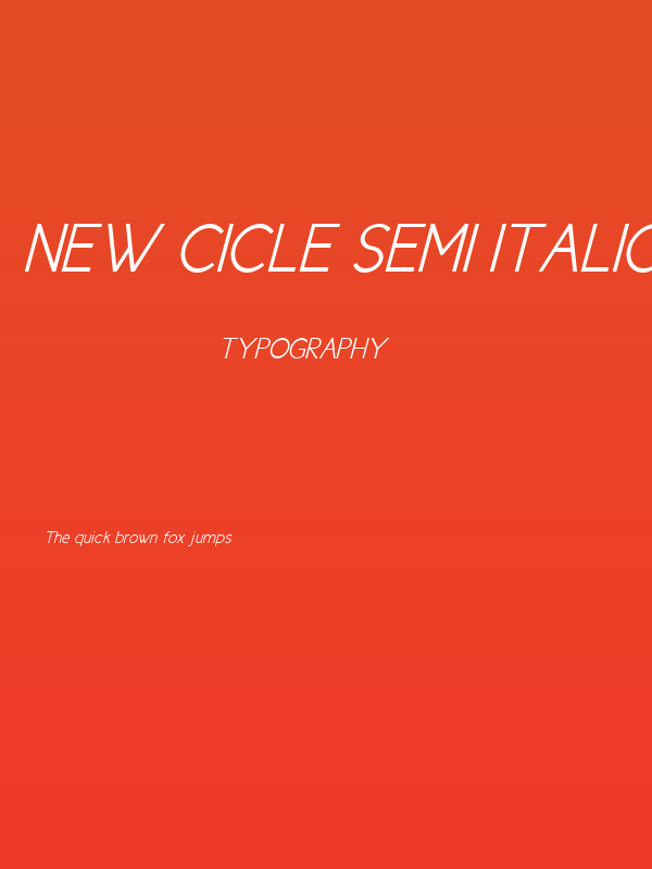 New Cicle Semi Italic Poster