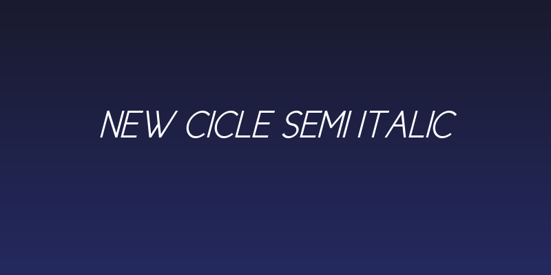 New Cicle Semi Italic Social Header