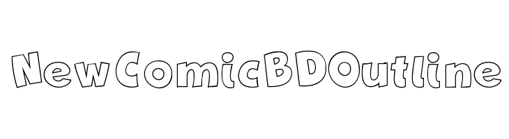 New Comic BD Outline  font caratteri gratis