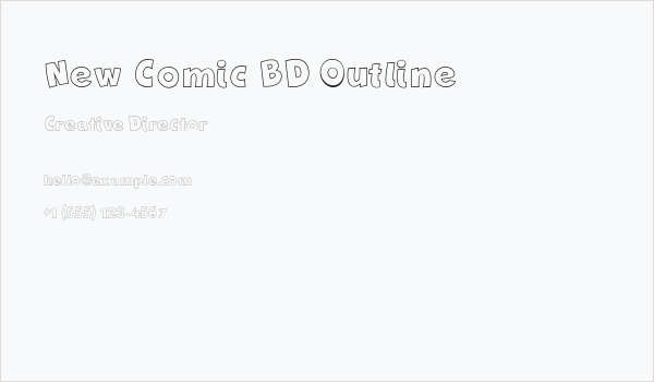 New Comic BD Outline Business Card