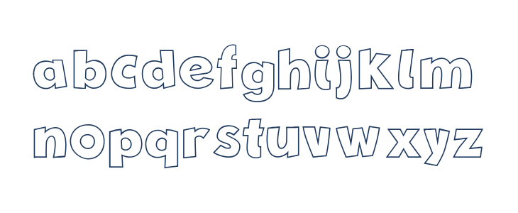 New Comic BD Outline Lowercase