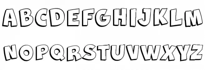 New Comic BD Shadow Fonte MAIÚSCULAS