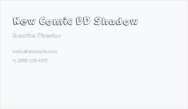 New Comic BD Shadow Business Card