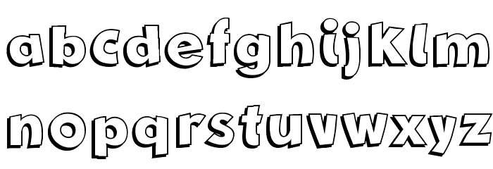 New Comic BD Shadow Font LOWERCASE