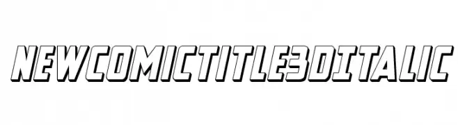 New Comic Title 3D Italic  Скачать бесплатные шрифты