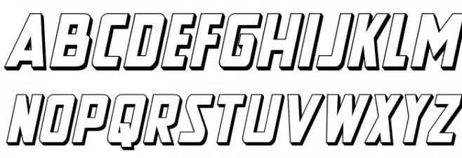 New Comic Title 3D Italic Font LOWERCASE