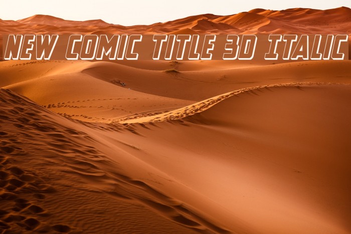 New Comic Title 3D Italic Font examples