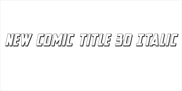 New Comic Title 3D Italic Logo