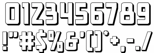 New Comic Title 3D Font OTHER CHARS