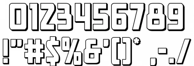 New Comic Title 3D Font OTHER CHARS