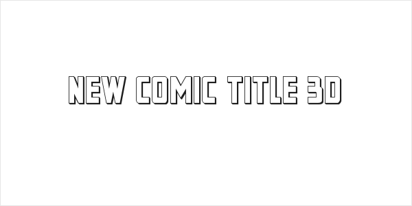 New Comic Title 3D Logo