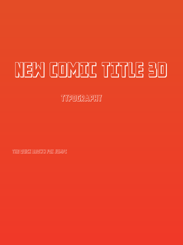 New Comic Title 3D Poster