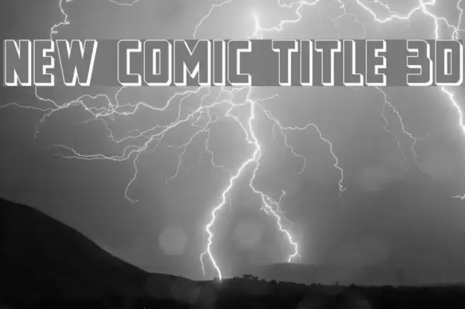 New Comic Title 3D Font examples