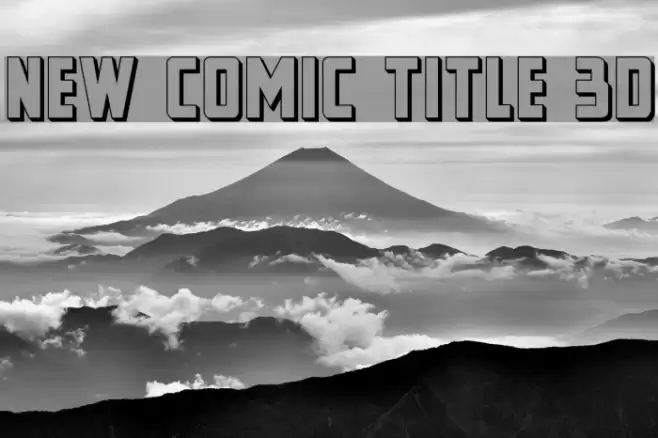 New Comic Title 3D Font examples