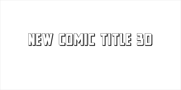 New Comic Title 3D Logo