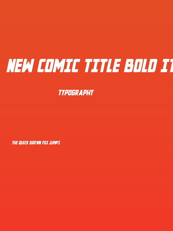 New Comic Title Bold Italic Poster