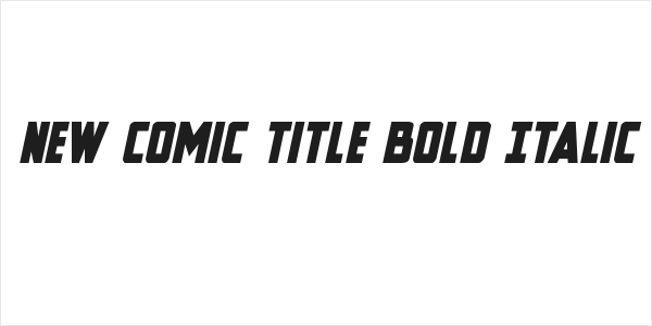 New Comic Title Bold Italic Logo